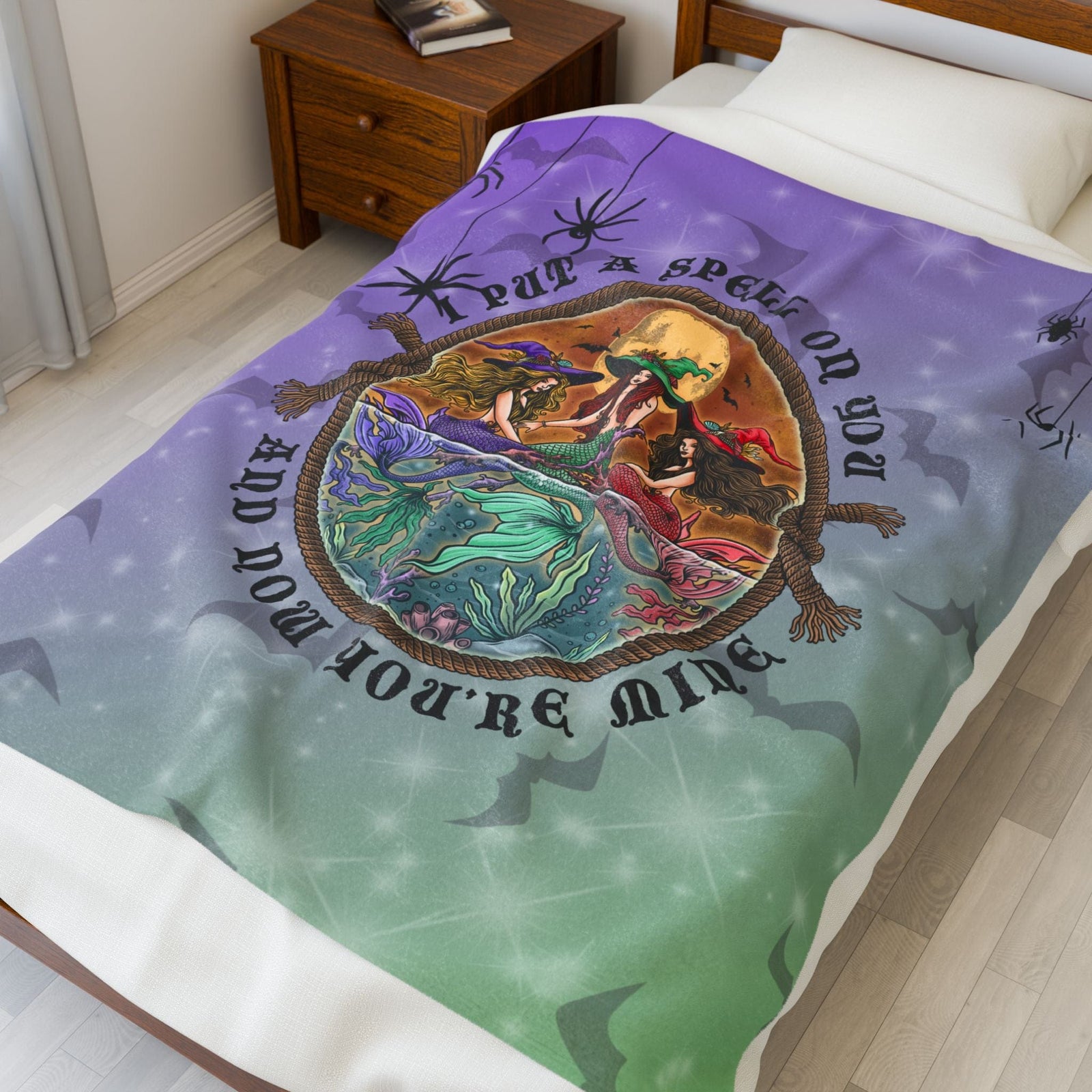 Mountains & Mermaids Siren Sister's Mystic Plush Blanket 50" × 60" 20031986243002376684