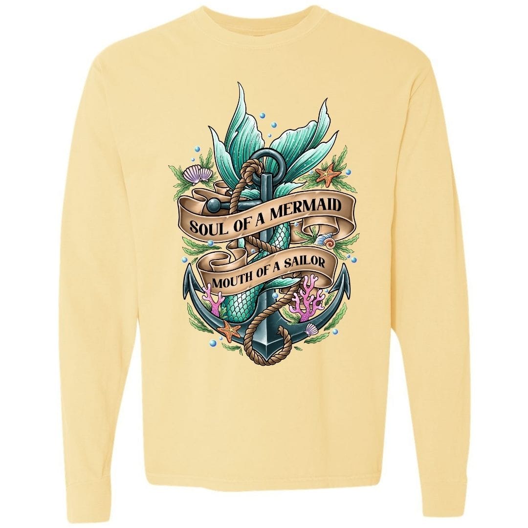 Mountains & Mermaids Soul Of A Mermaid Long Sleeve T-Shirt Small / Sunshine