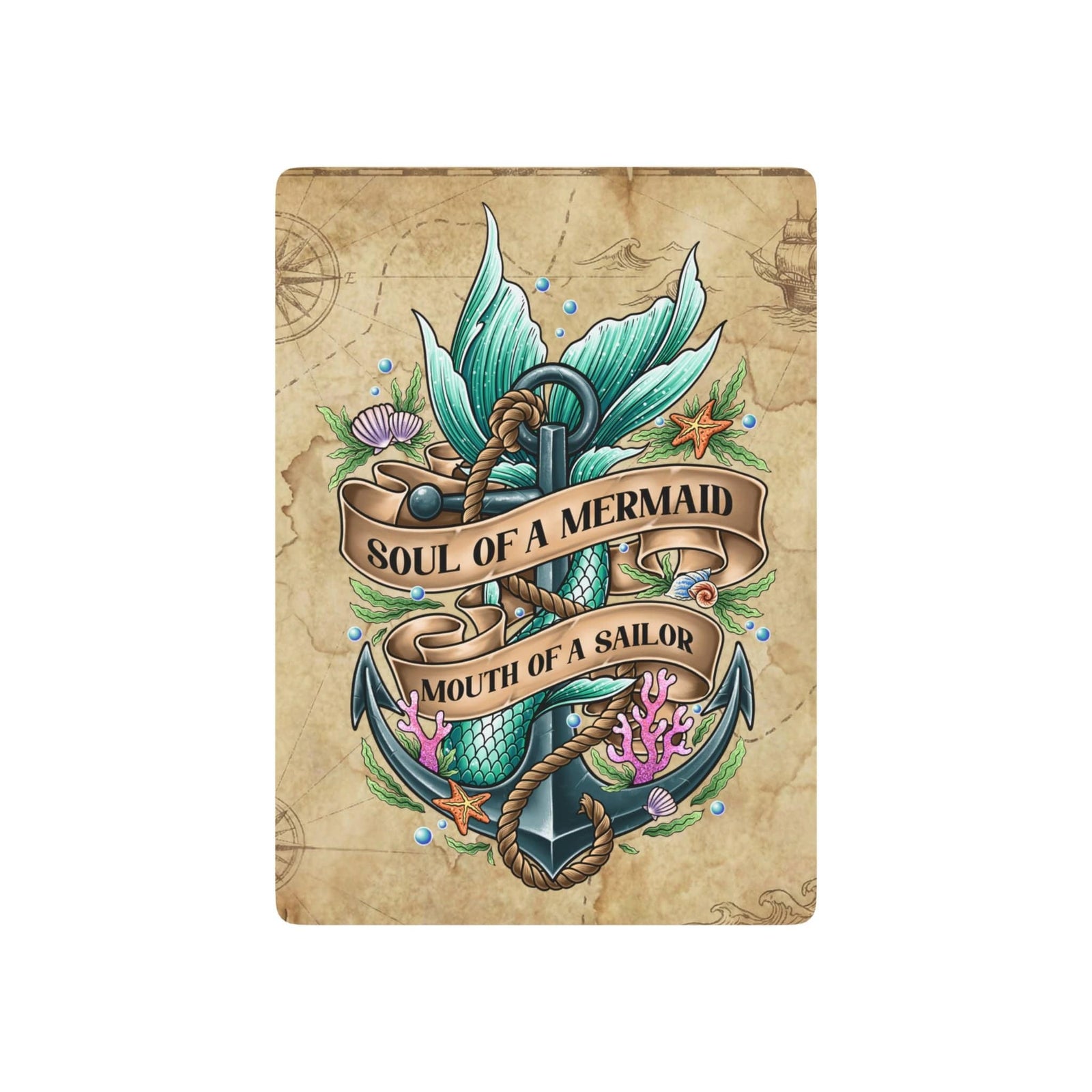 Mountains & Mermaids Soul of a Mermaid, Mouth of a Sailor Playing Cards 2.5" x 3.5" 29925401167391543680