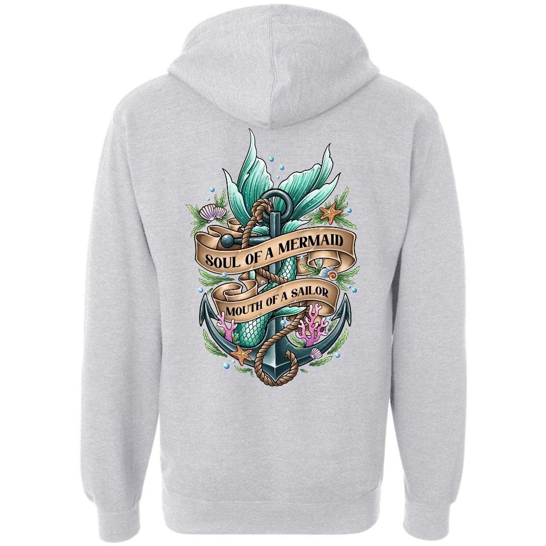 Mountains & Mermaids Soul Of A Mermaid Pullover Hoodie Small / Gray