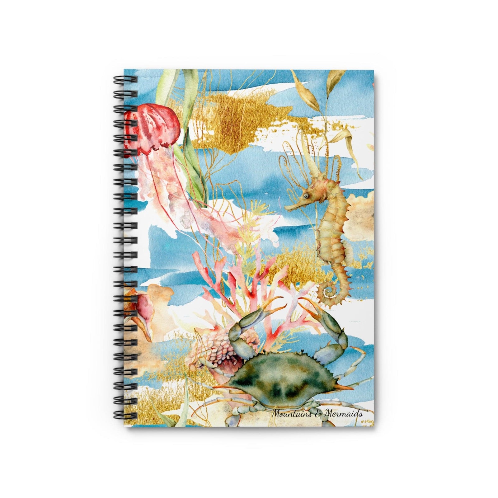 Mountains & Mermaids Spiral Notebook - Ruled Line One Size 73386859540662605709