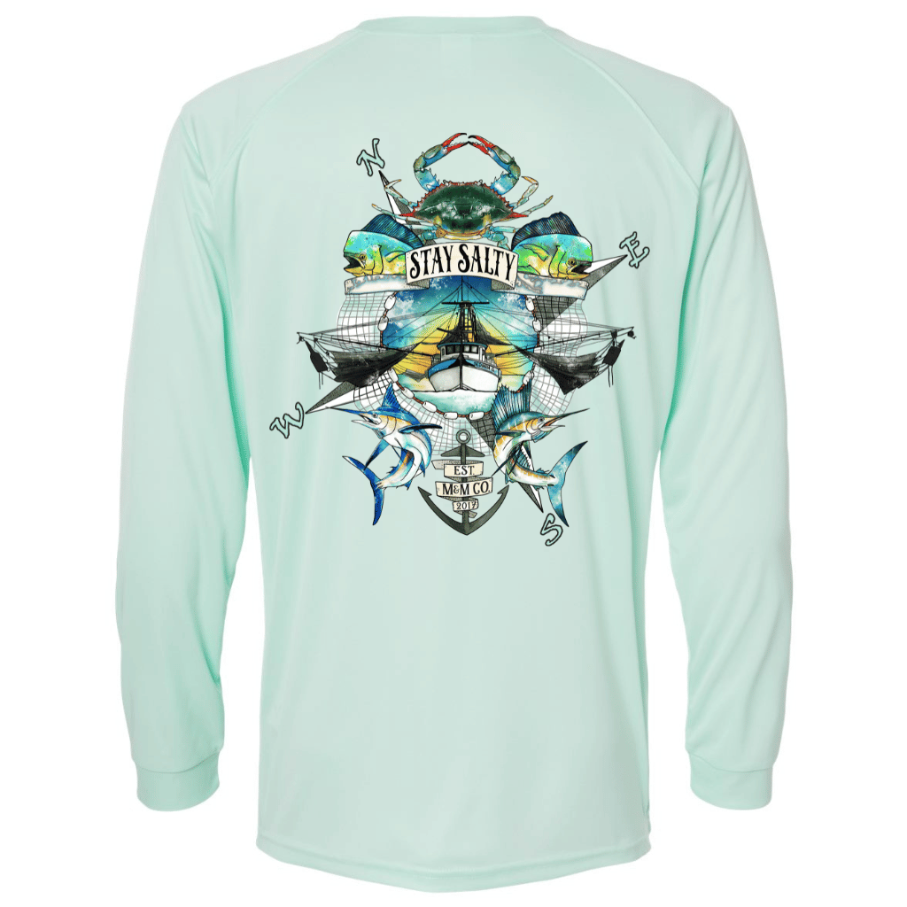 Mountains & Mermaids Stay Salty Performance Sun Shirt Small / Mint MM2496