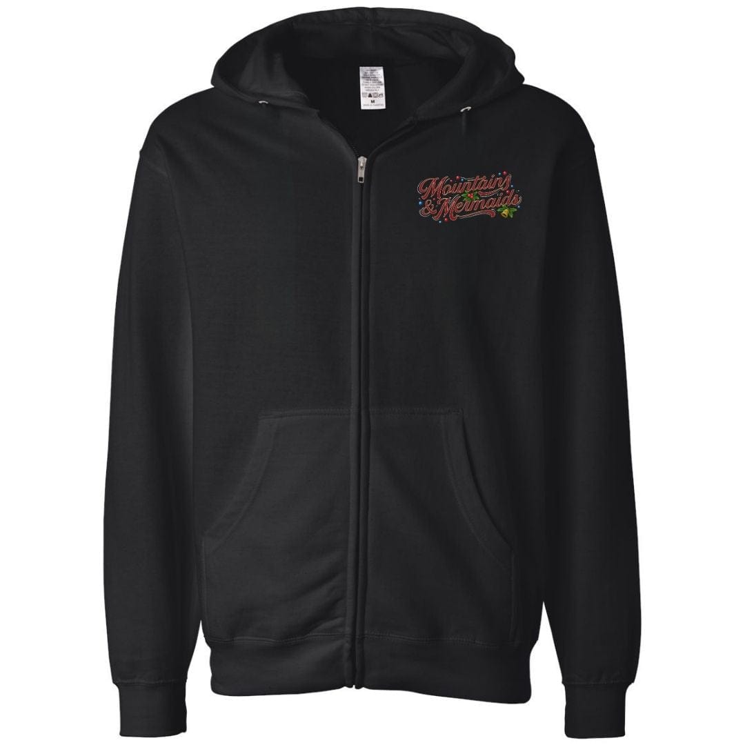 Mountains & Mermaids The Holly Roger Full Zip Fleece Hoodie (Black)