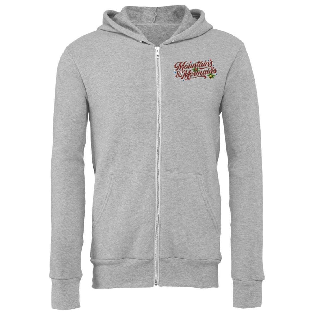 Mountains & Mermaids The Holly Roger Full Zip Fleece Hoodie (Gray)