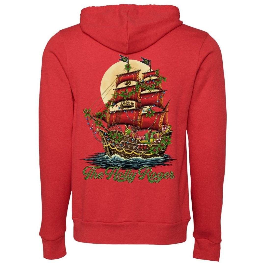 Mountains & Mermaids The Holly Roger Full Zip Fleece Hoodie (Red) S