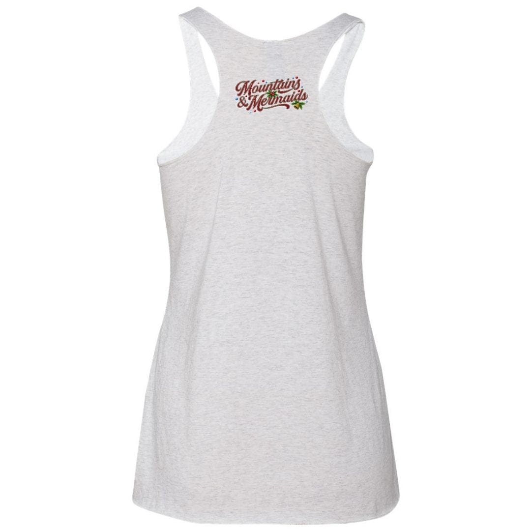Mountains & Mermaids The Holly Roger Racerback Tank (Heather White)