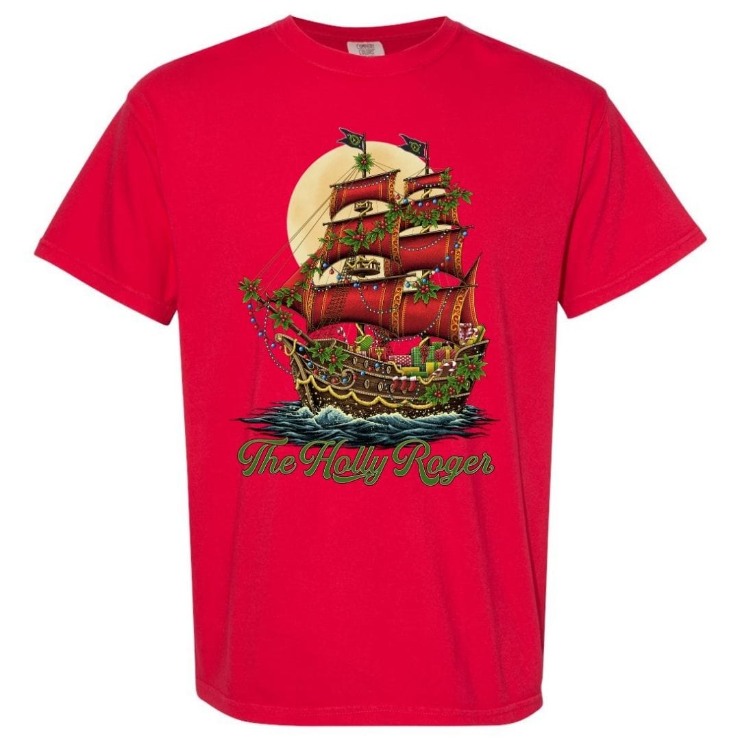 Mountains & Mermaids The Holly Roger T-Shirt (Red) Small