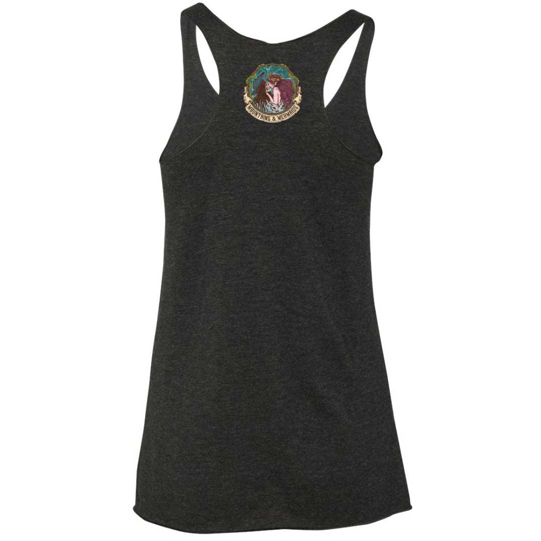 Mountains & Mermaids The Lovers Racerback Tank (Black)
