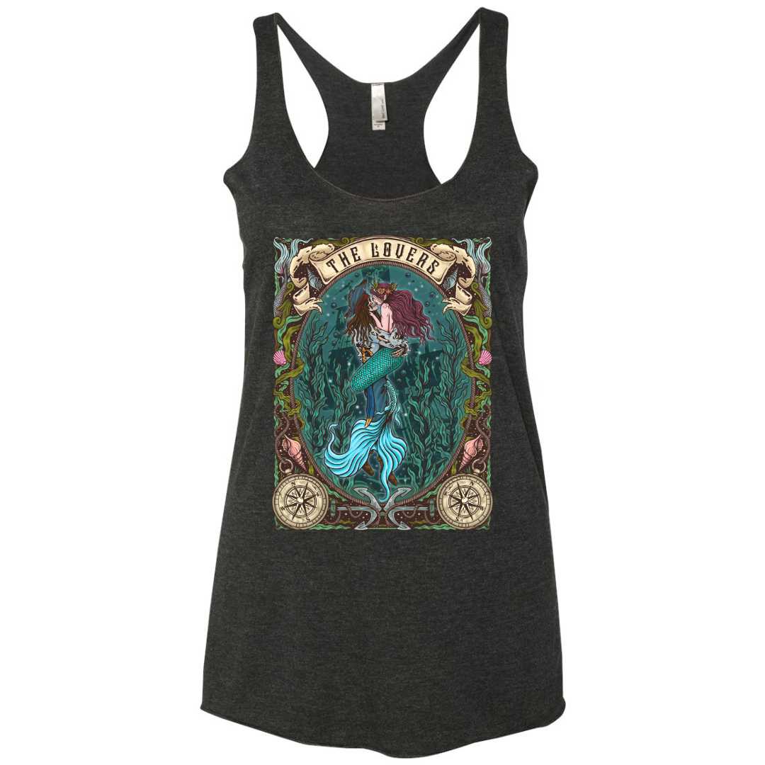 Mountains & Mermaids The Lovers Racerback Tank (Black) Small MM4313