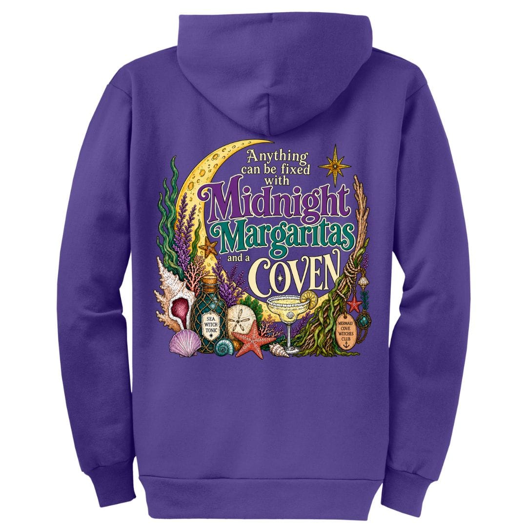 Mountains & Mermaids The Mermaid Coven Fleece Zip Hoodie Small / Purple