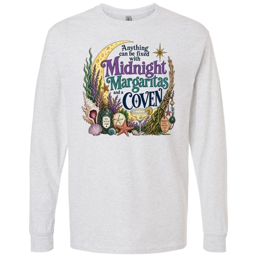 Mountains & Mermaids The Mermaid Coven Long Sleeve T-Shirt Small / Heather Gray