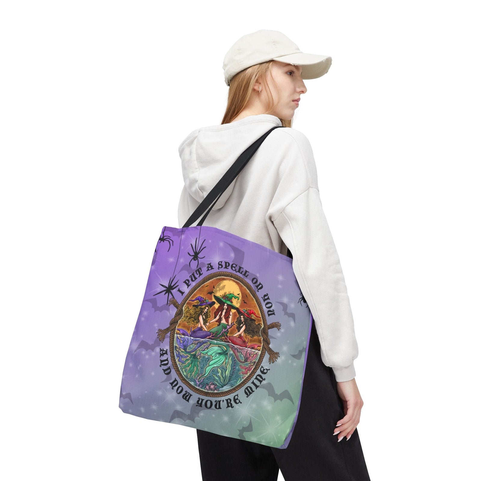 Mountains & Mermaids The Siren Sisters Mystic Tote Bag 18" × 18'' / Black 22028226402785431358