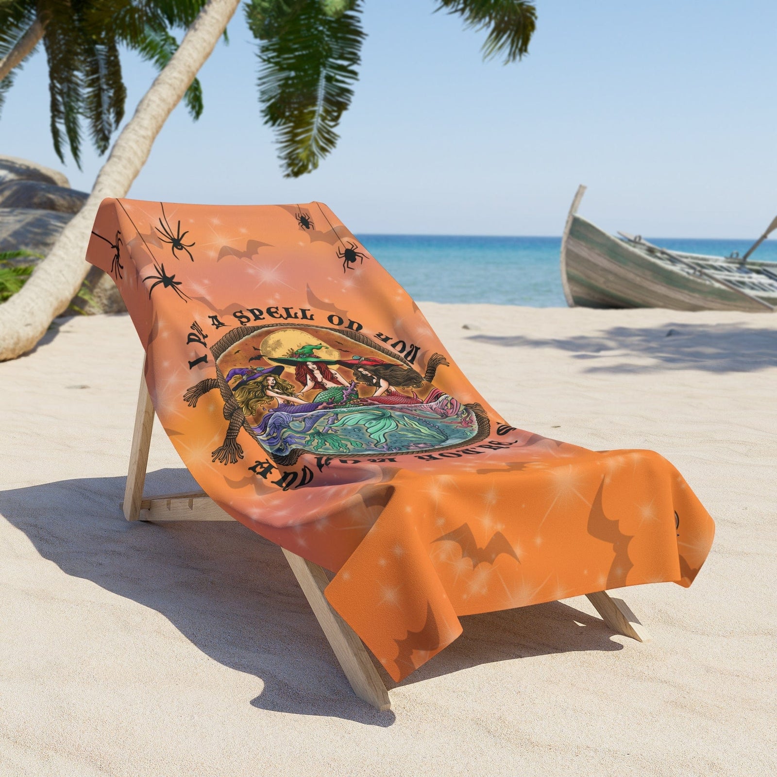 Mountains & Mermaids The Siren Sisters Sunset Towel 36" × 72" 33353375627116716439