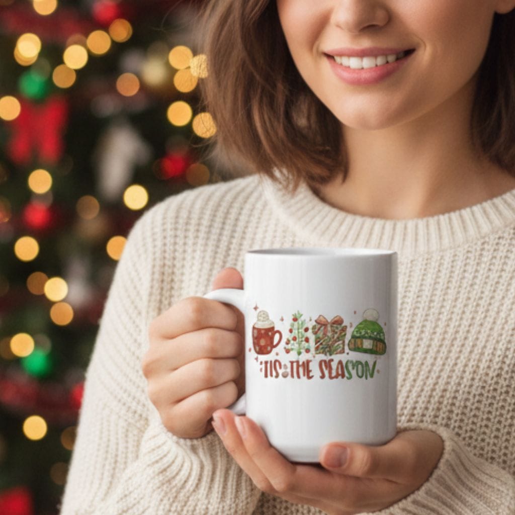 Mountains & Mermaids Tis The Season Coffee Mug