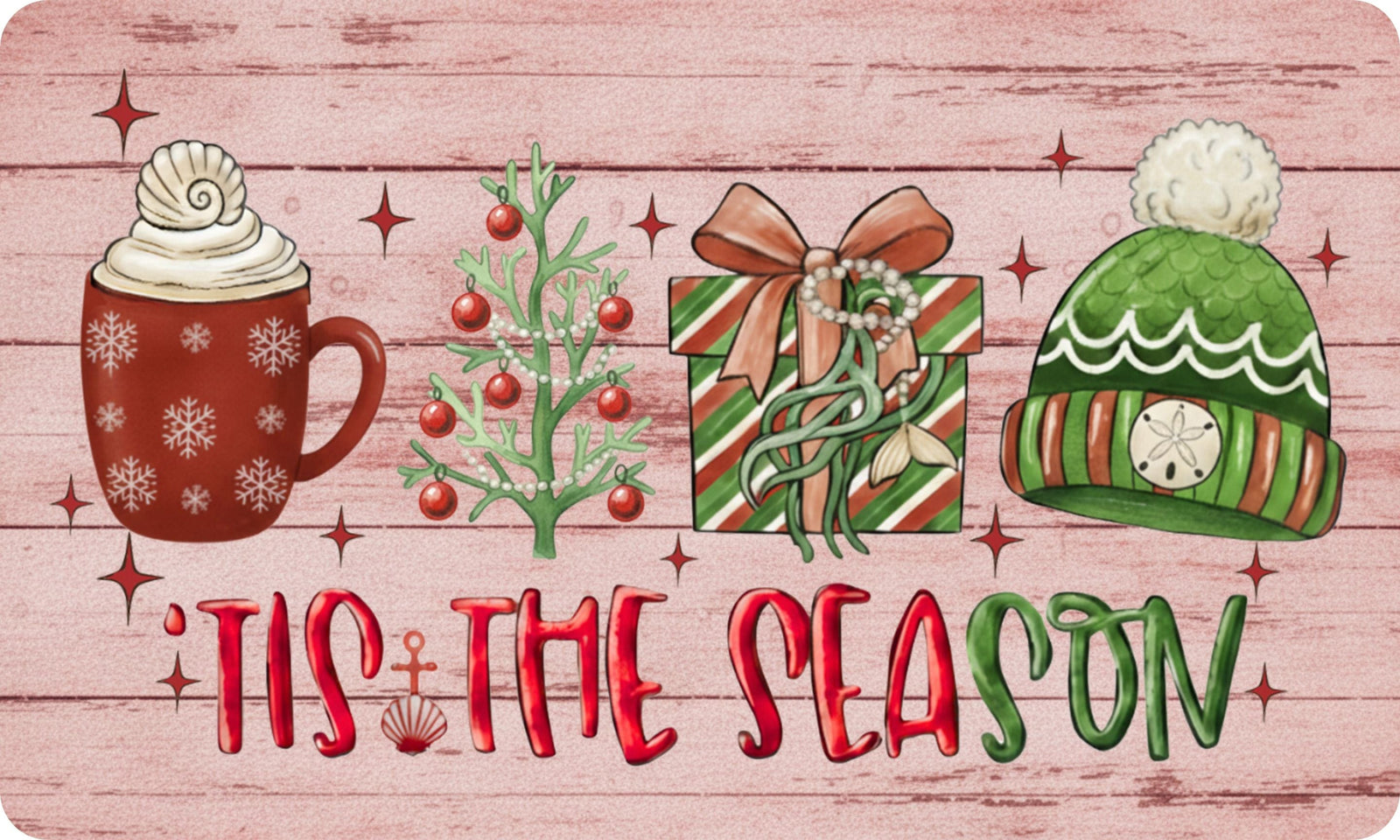 Mountains & Mermaids Tis The Season Doormat 18'' × 30'' 24433283473057297720