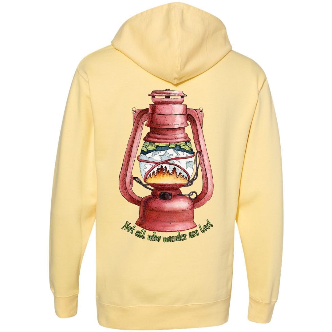 Mountains & Mermaids Wander Lanern Pullover Hoodie Small / Sunshine