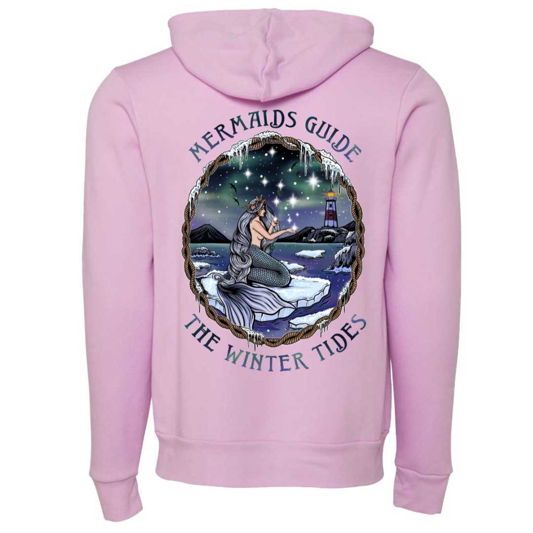 Mountains & Mermaids Winter Tides Fleece Zip-Up Hoodie (Lilac) Small MM3647