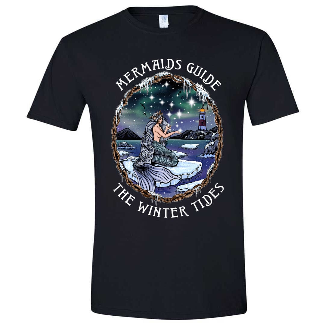 Mountains & Mermaids Winter Tides Short Sleeve T-Shirt (Black) Small MM4076