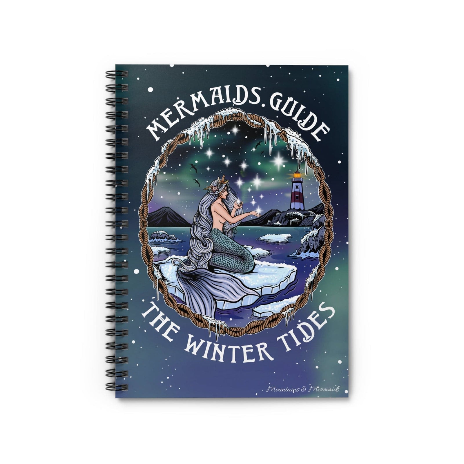 Mountains & Mermaids Winter Tides Spiral Notebook - Ruled Line One Size 19211146773500211589