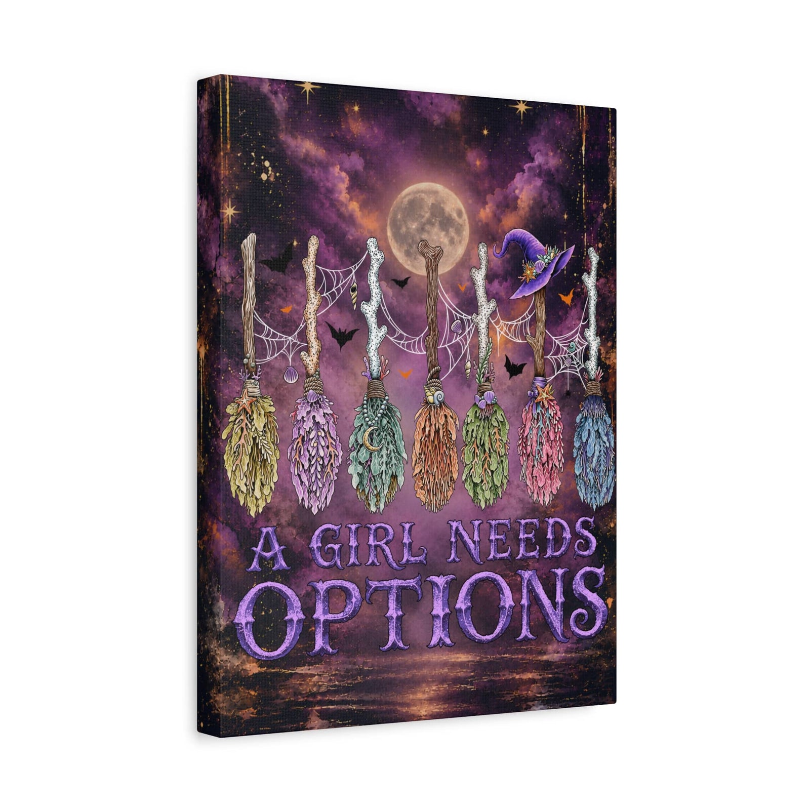 Printify A Girl Needs Options Canvas Wall Art