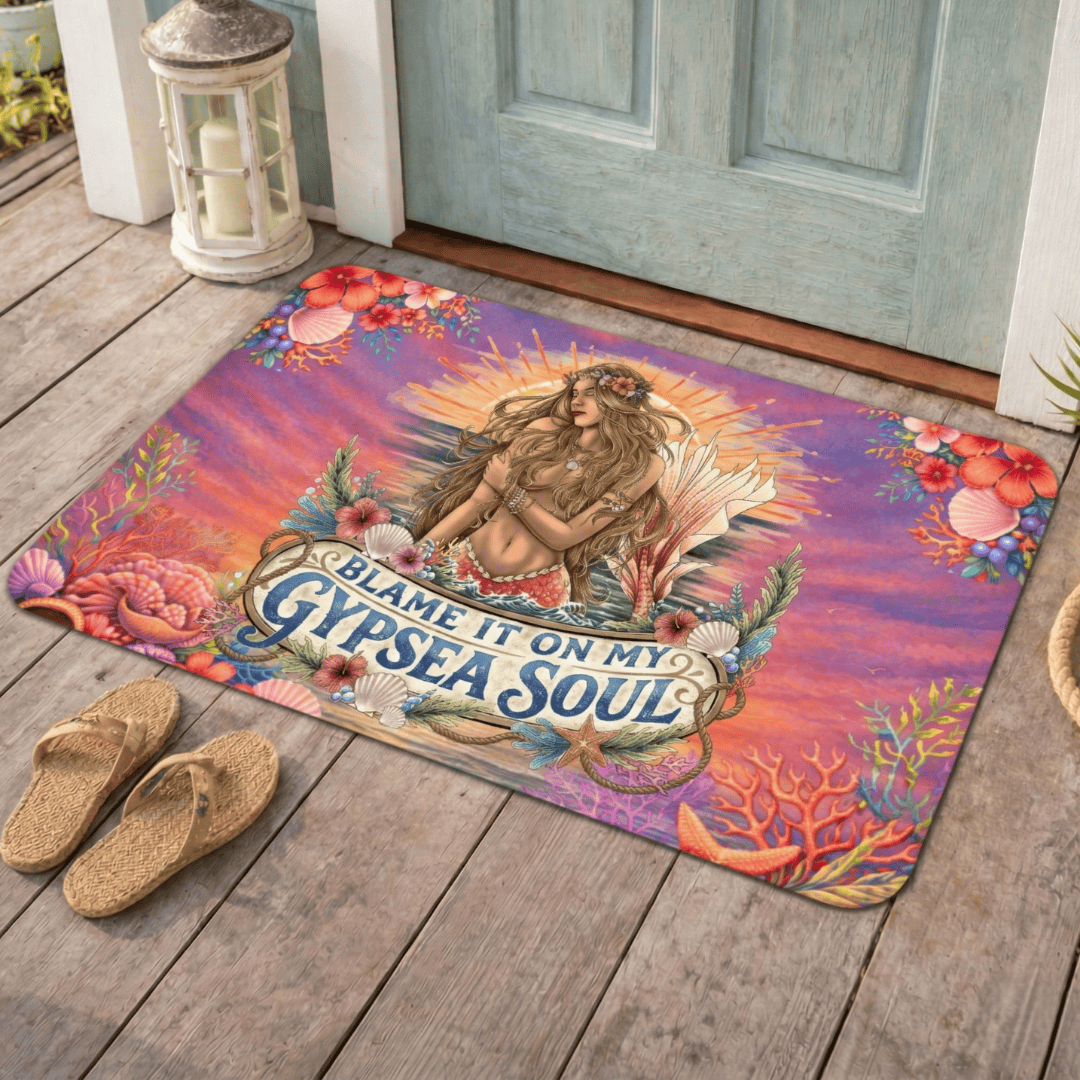 Printify Blame It On My Gypsea Soul Doormat 18'' × 30'' 12689619832422544182