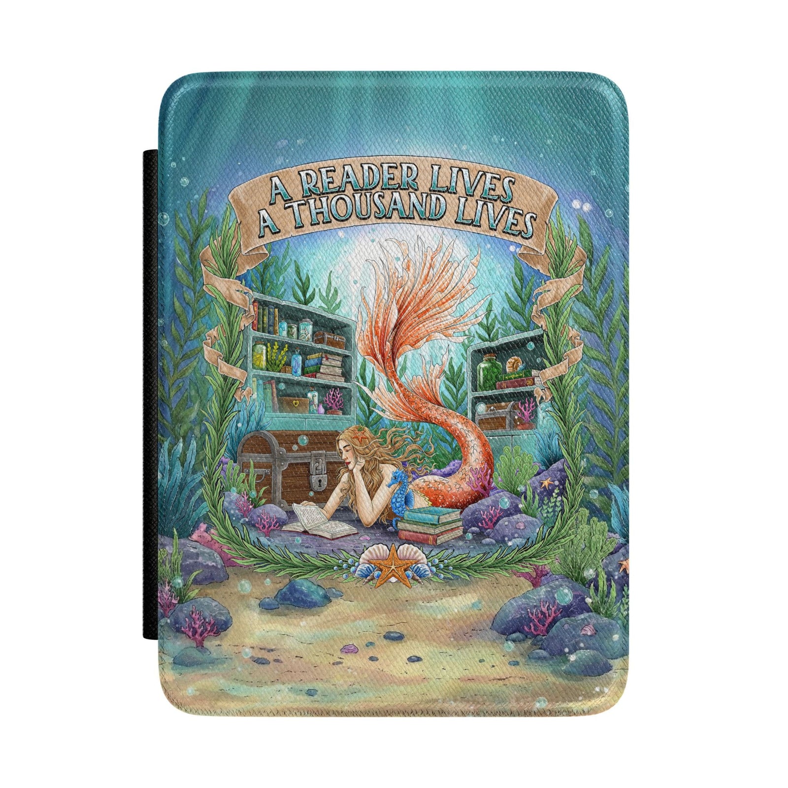 Printify Bookish Mermaid Kindle Case Colorsoft / Paperwhite (7”) 12 Gen. (2024-2025) 68895066475842913658