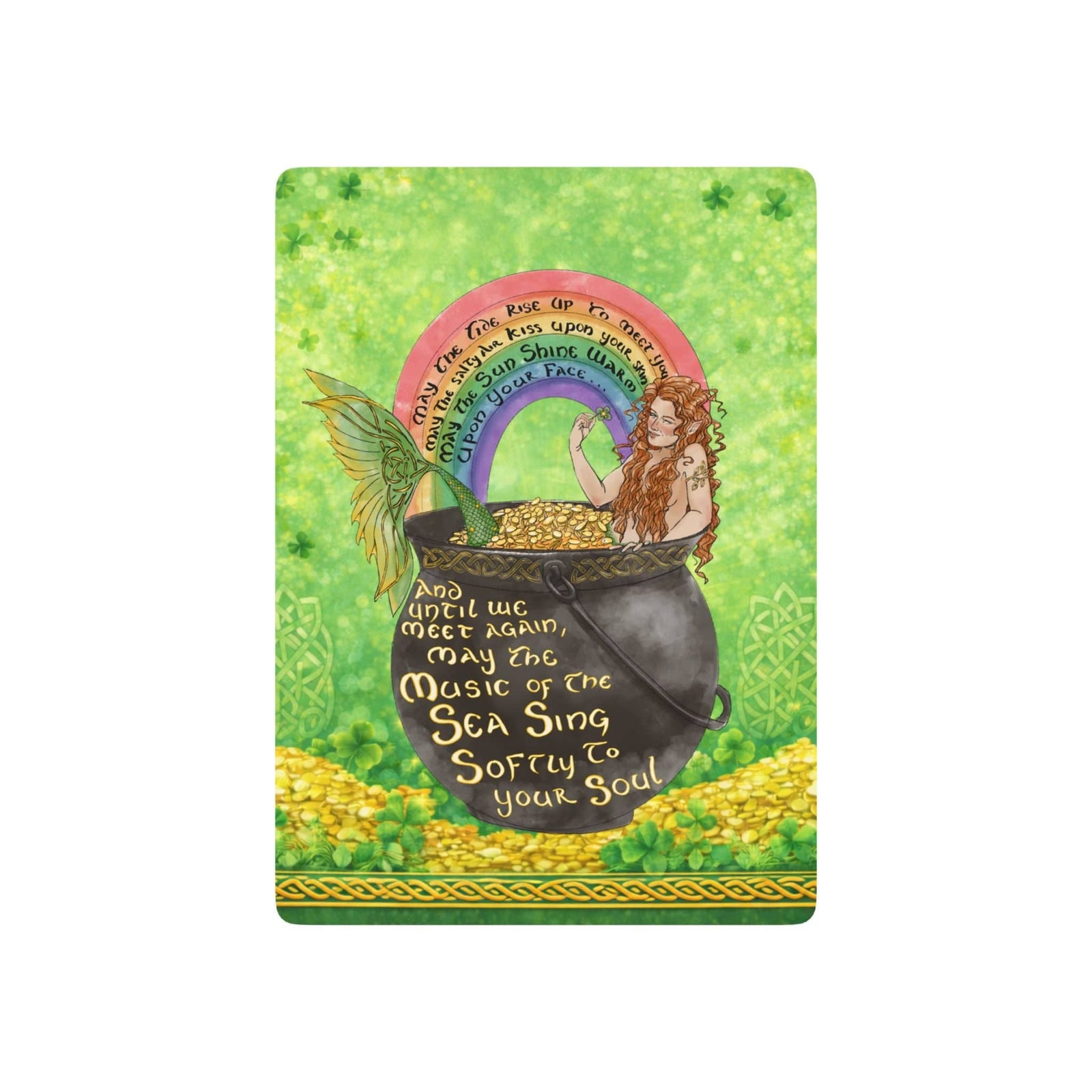 Printify Celtic Mermaid Playing Cards 2.5" x 3.5" / White / Semi Glossy 31604294854487808766