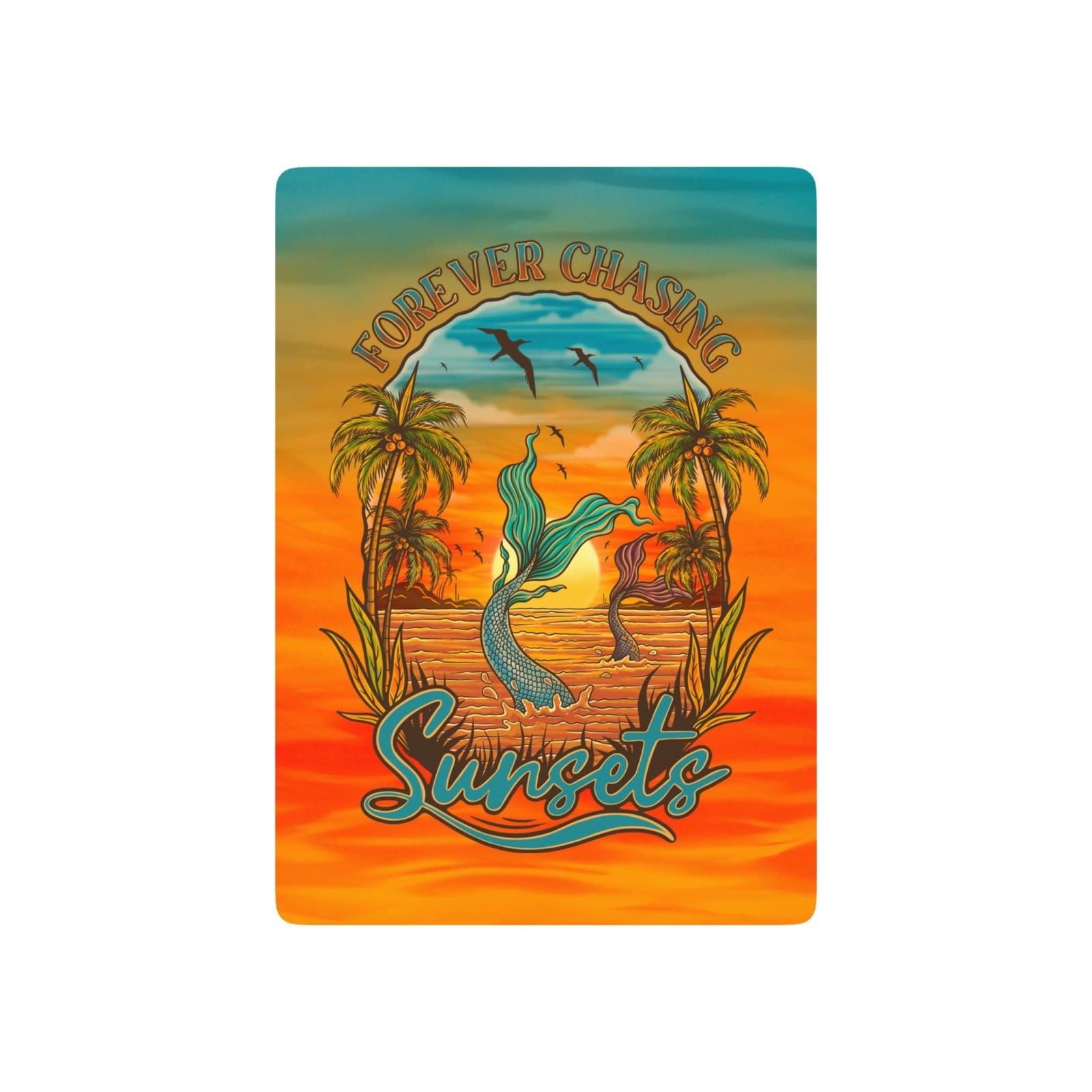 Printify Chasing Sunsets Playing Cards 2.5" x 3.5" 12605326636764349956