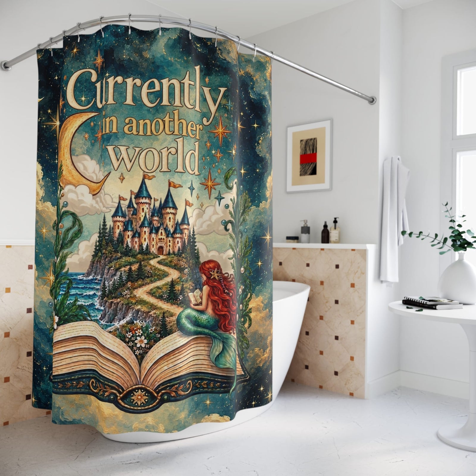 Printify In Another World Shower Curtain 71" × 74" 91490166341993115601