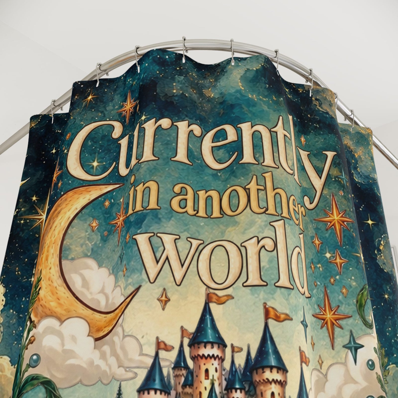 Printify In Another World Shower Curtain 71" × 74" 91490166341993115601