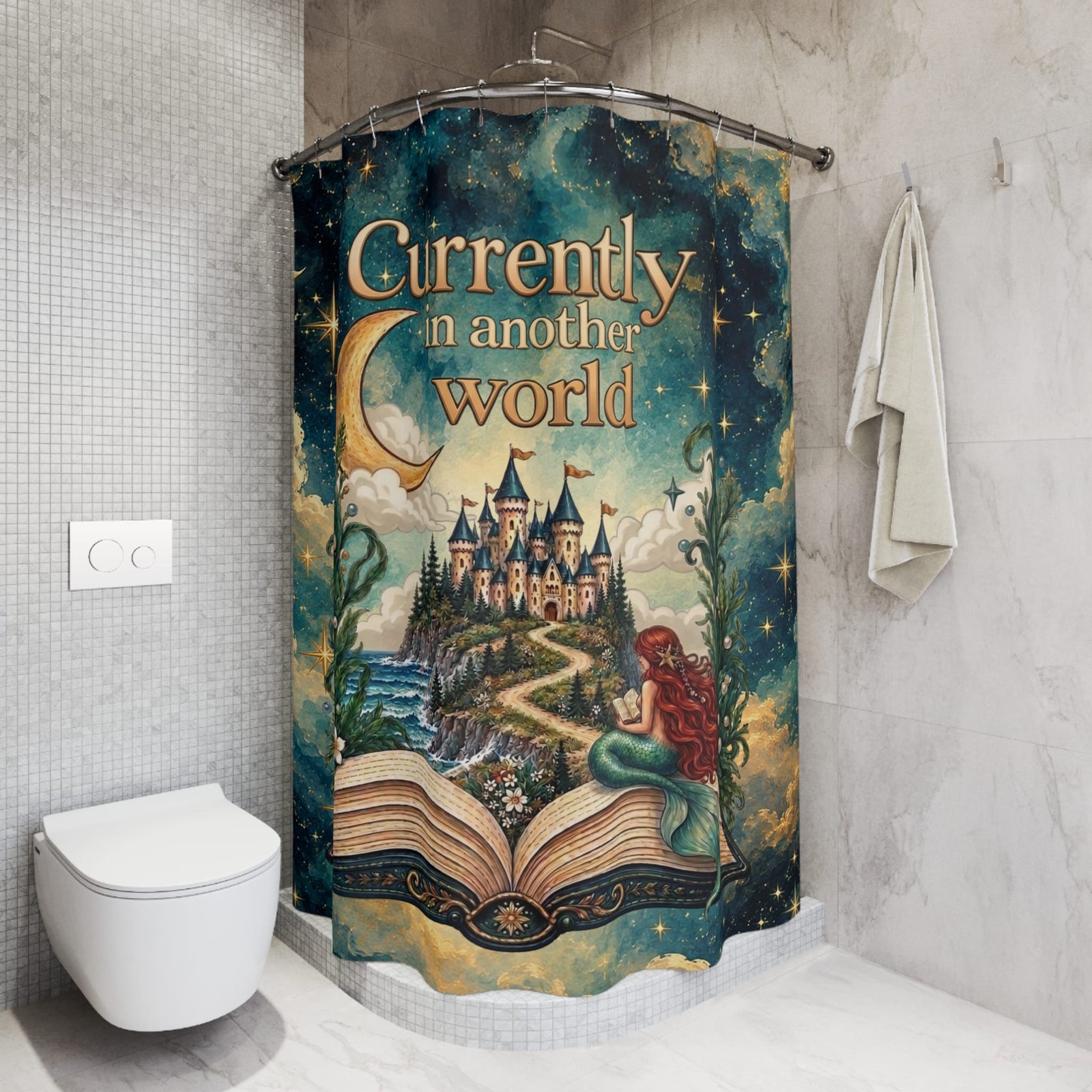 Printify In Another World Shower Curtain 71" × 74" 91490166341993115601