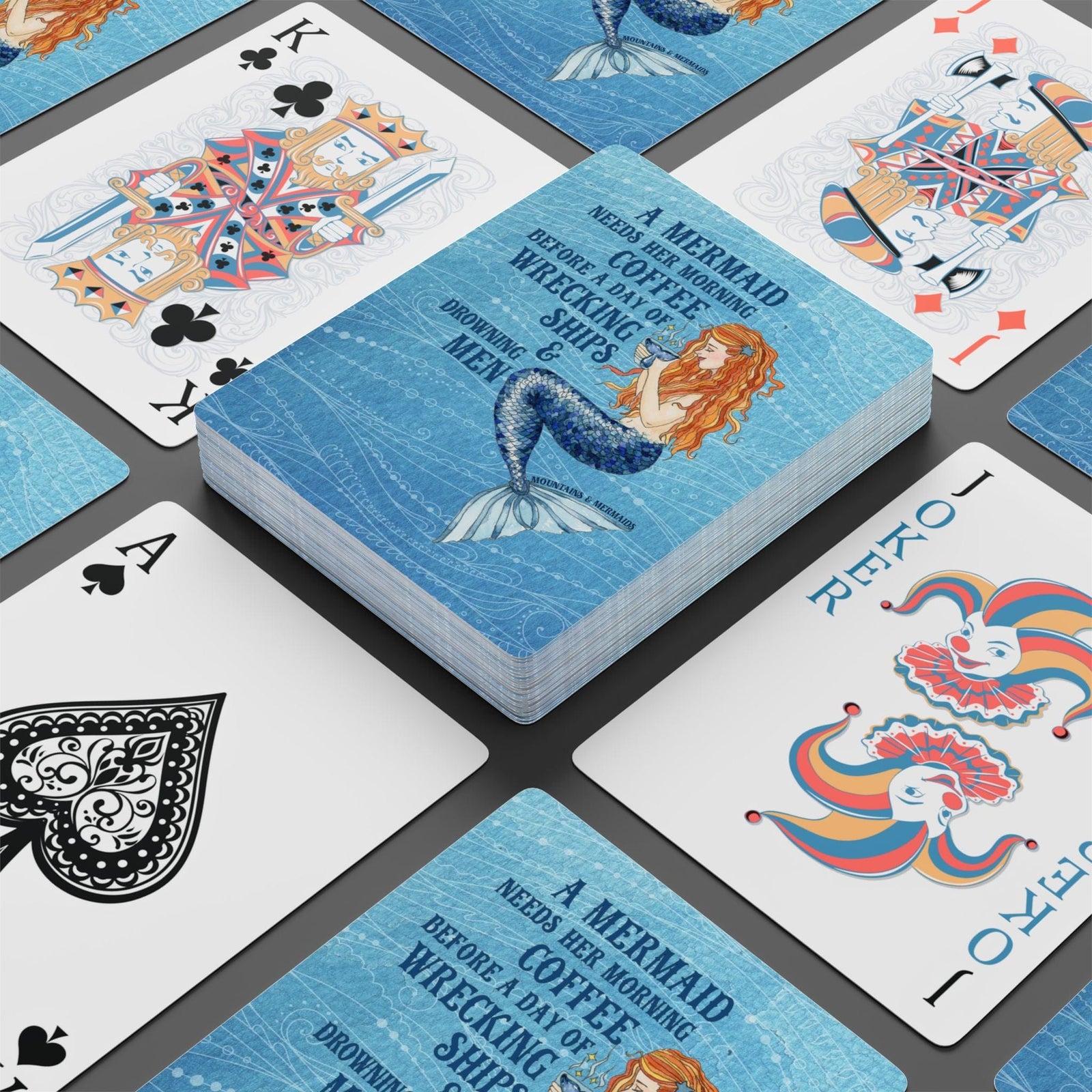 Printify Mermaid's Brew Playing Cards 2.5" x 3.5" 30235814126957181093