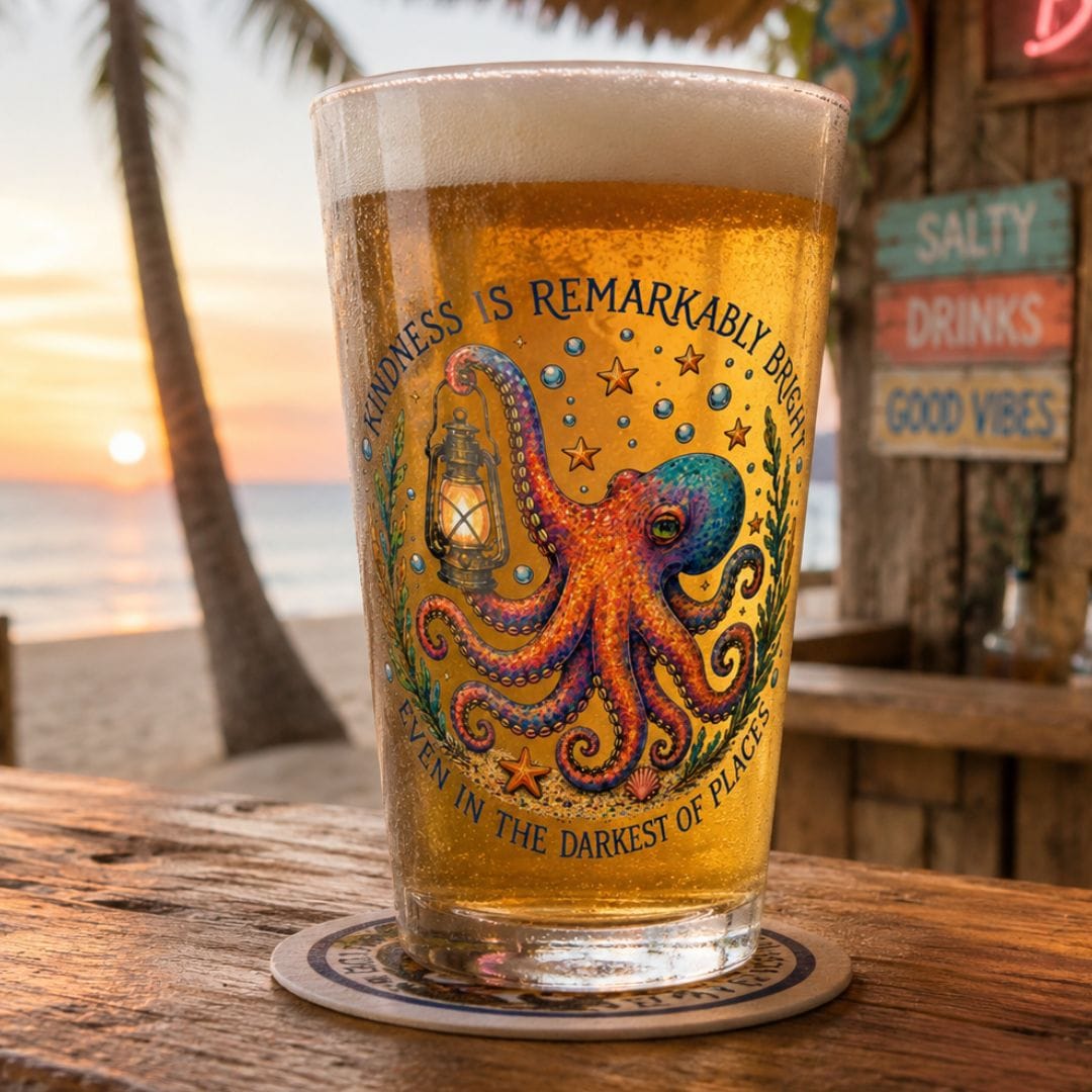 Printify Remarkably Kind 16oz Pint Glass 16oz 23449509875501654521
