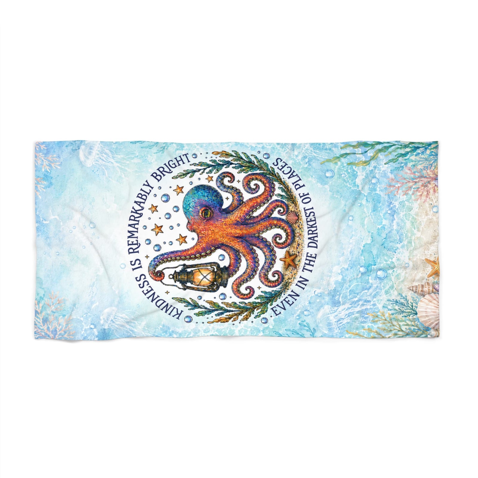 Printify Remarkably Kind Beach Towel 36" × 72" 33954487349336783423