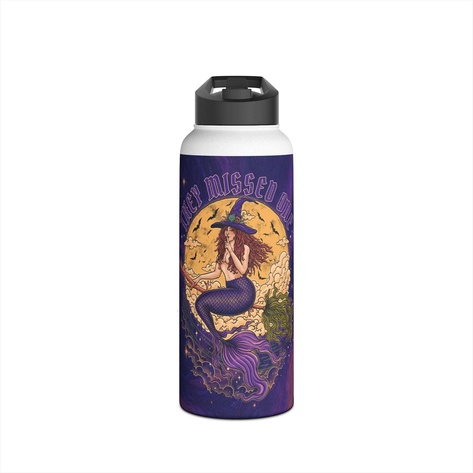 Printify Salem Siren 32oz Stainless Steel Water Bottle 32oz / White 30312462563000243032