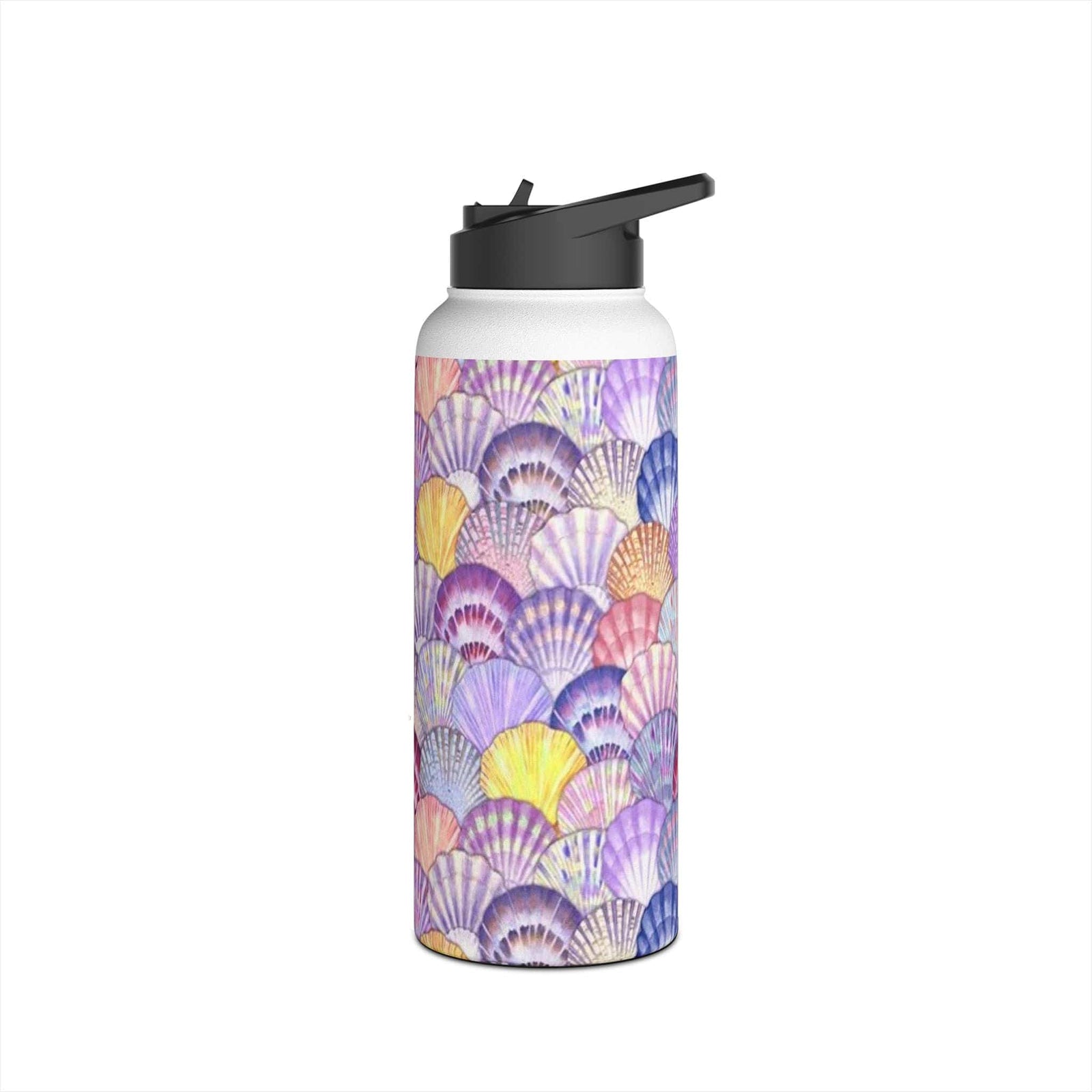 Printify Scallop Shell 32oz Stainless Steel Water Bottle 32oz / White 23760049655529716829
