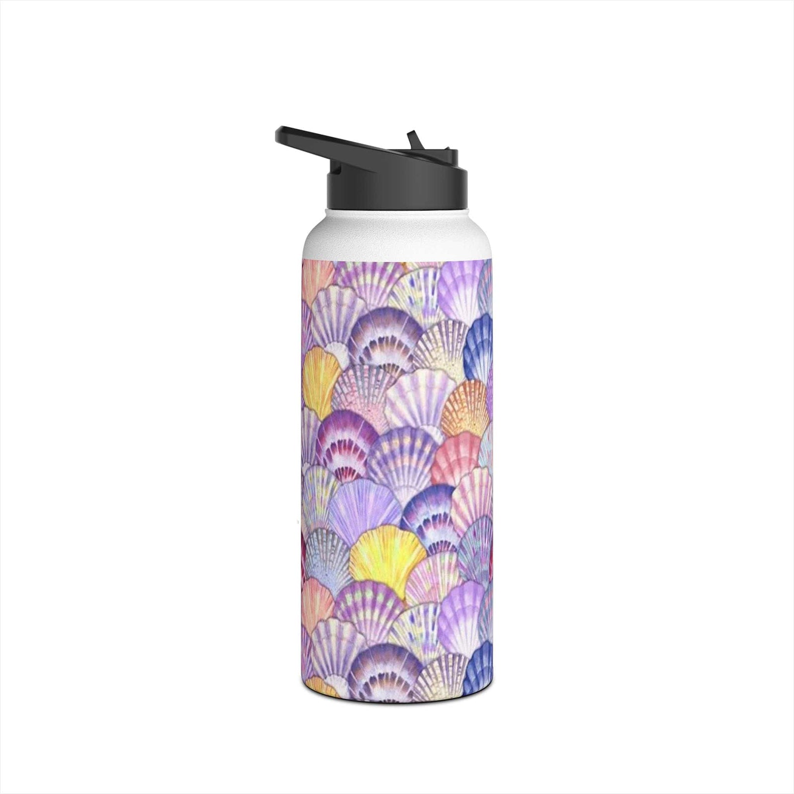 Printify Scallop Shell 32oz Stainless Steel Water Bottle 32oz / White 23760049655529716829