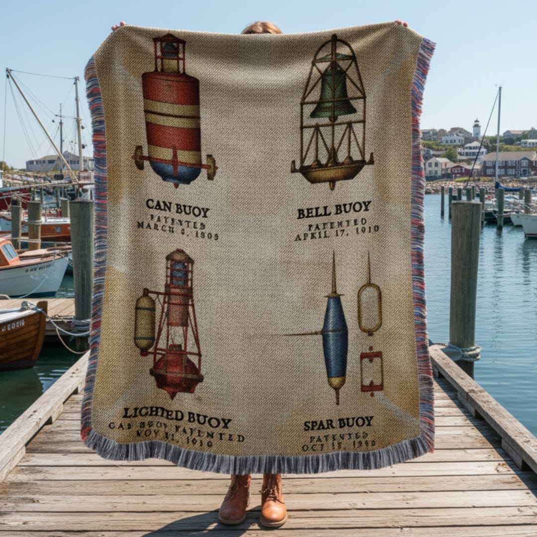 Printify Vintage Buoy Woven Blanket Photo / 52'' × 37'' 41069945759928537372