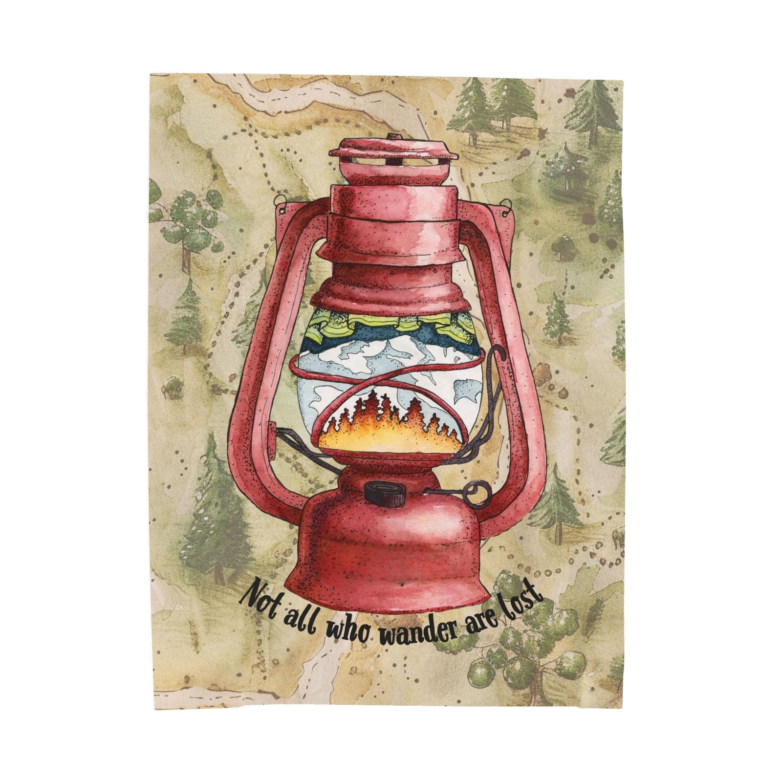 Printify Wander Lantern Plush Blanket 60" × 80" 13845254730436816802