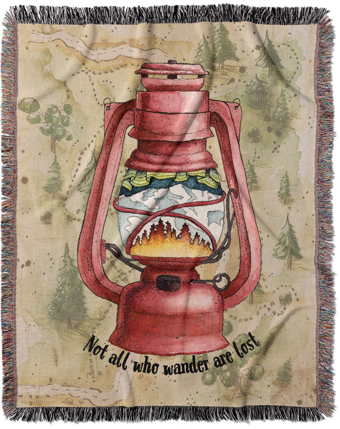 Printify Wander Lantern Woven Blanket