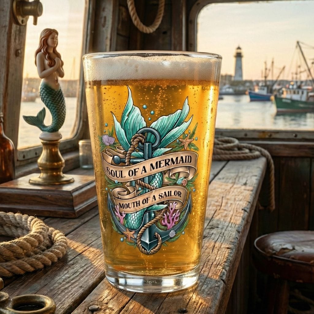 Soul of a Mermaid Mouth of a Sailor 16oz Pint Glass 16oz 52670169042012322700