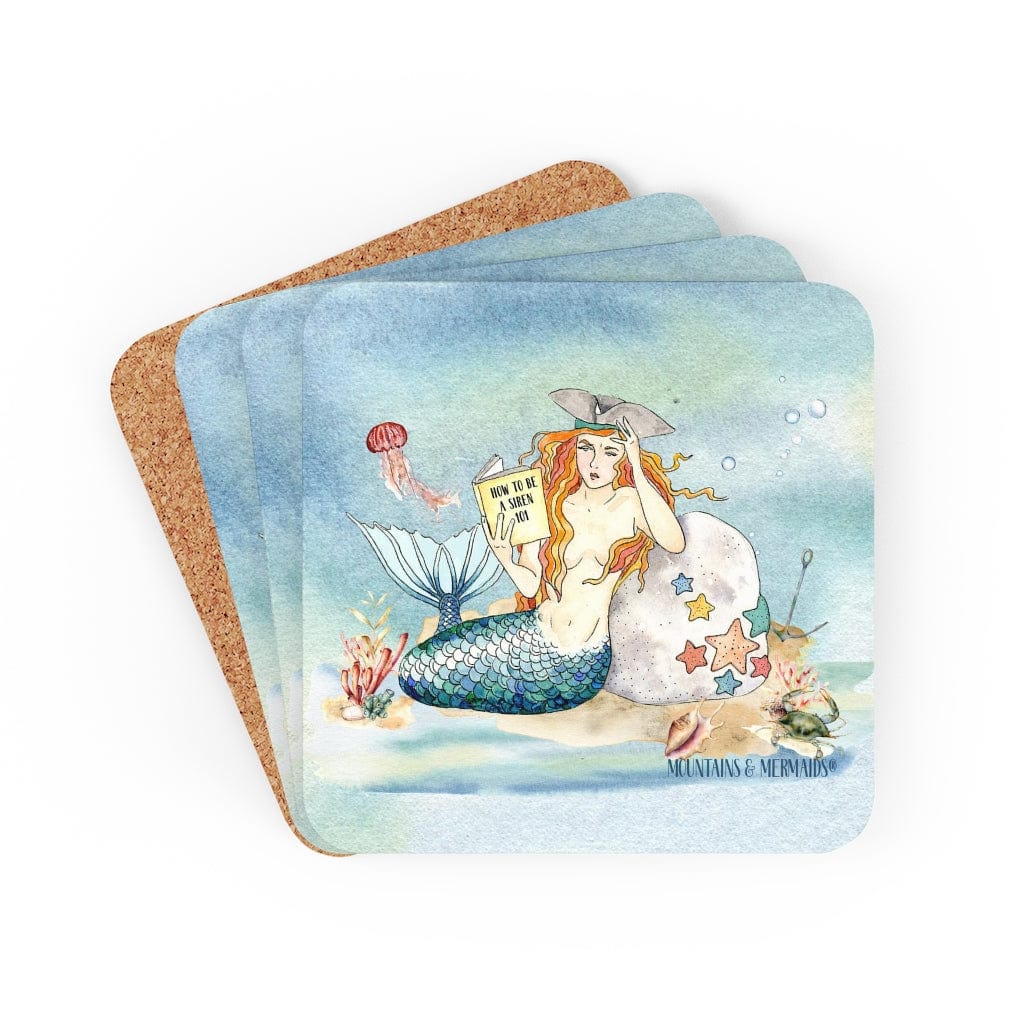 How To Be A Siren 101 Coaster Set - Mountains & Mermaids