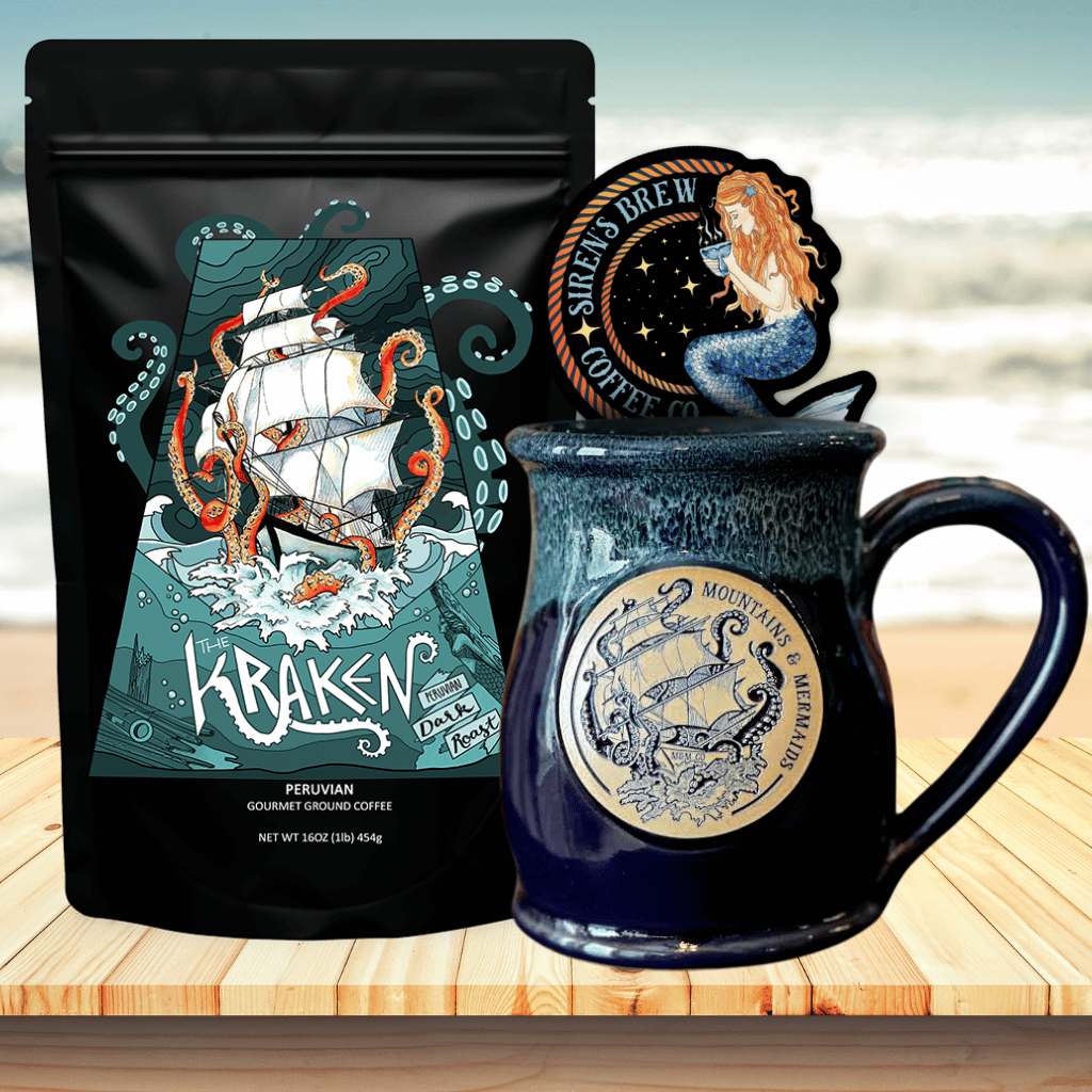 Kraken Peruvian Dark Roast Coffee Bundle - Mountains & Mermaids