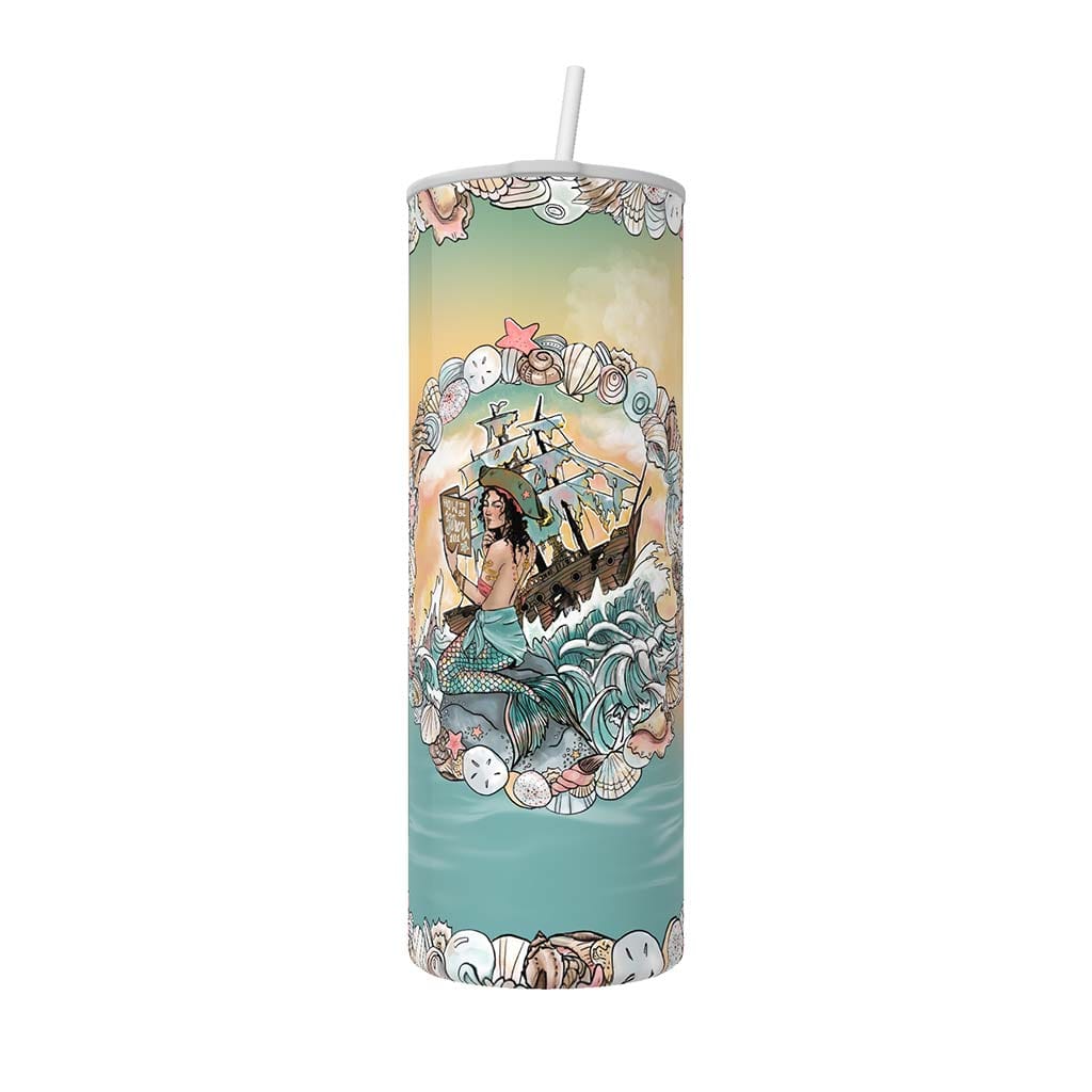 How To Be A Siren 101  Skinny Insulated Tumbler - Mountains & Mermaids