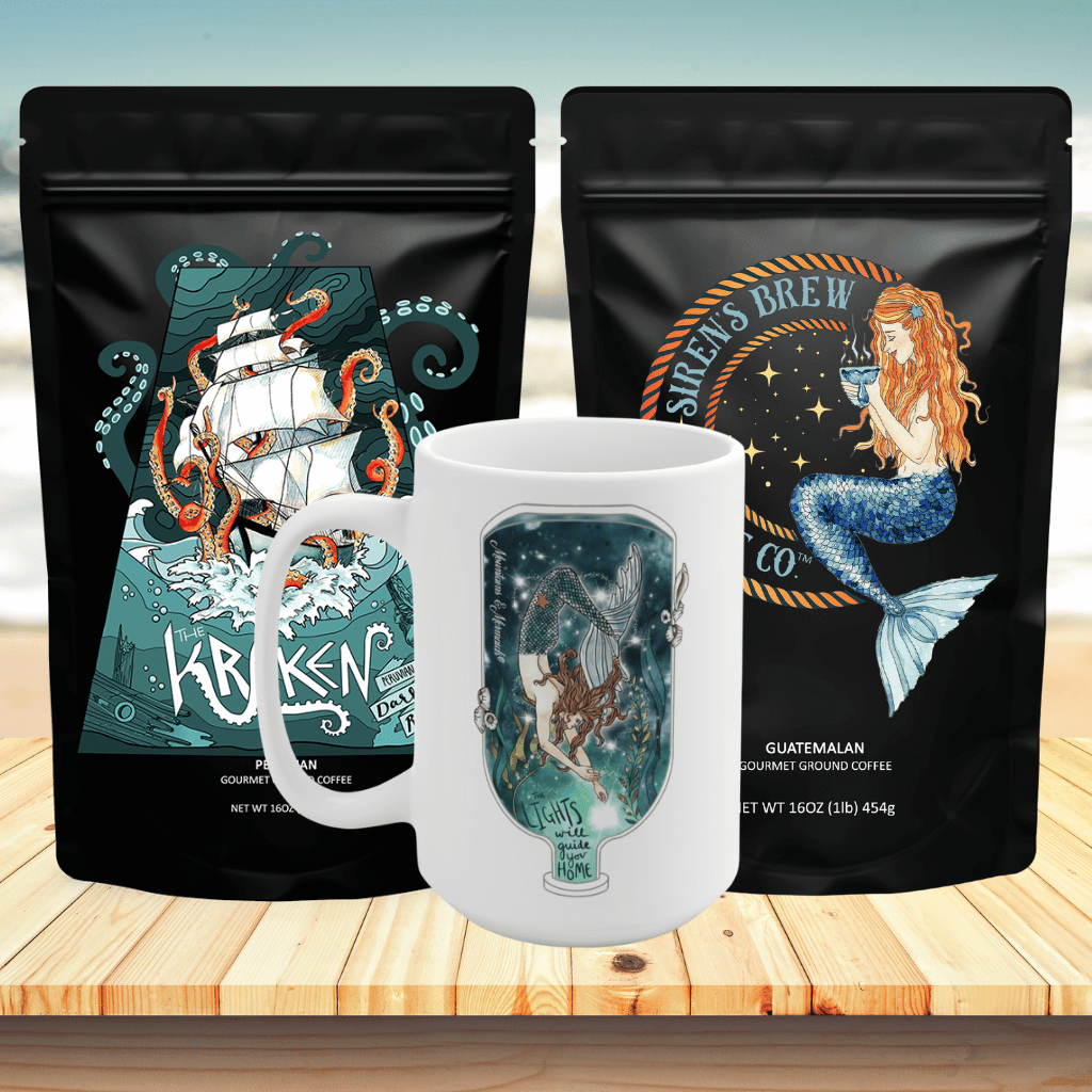 Siren's Brew Coffee Co. w/ FREE Ceramic Mug Bundle - Mountains & Mermaids