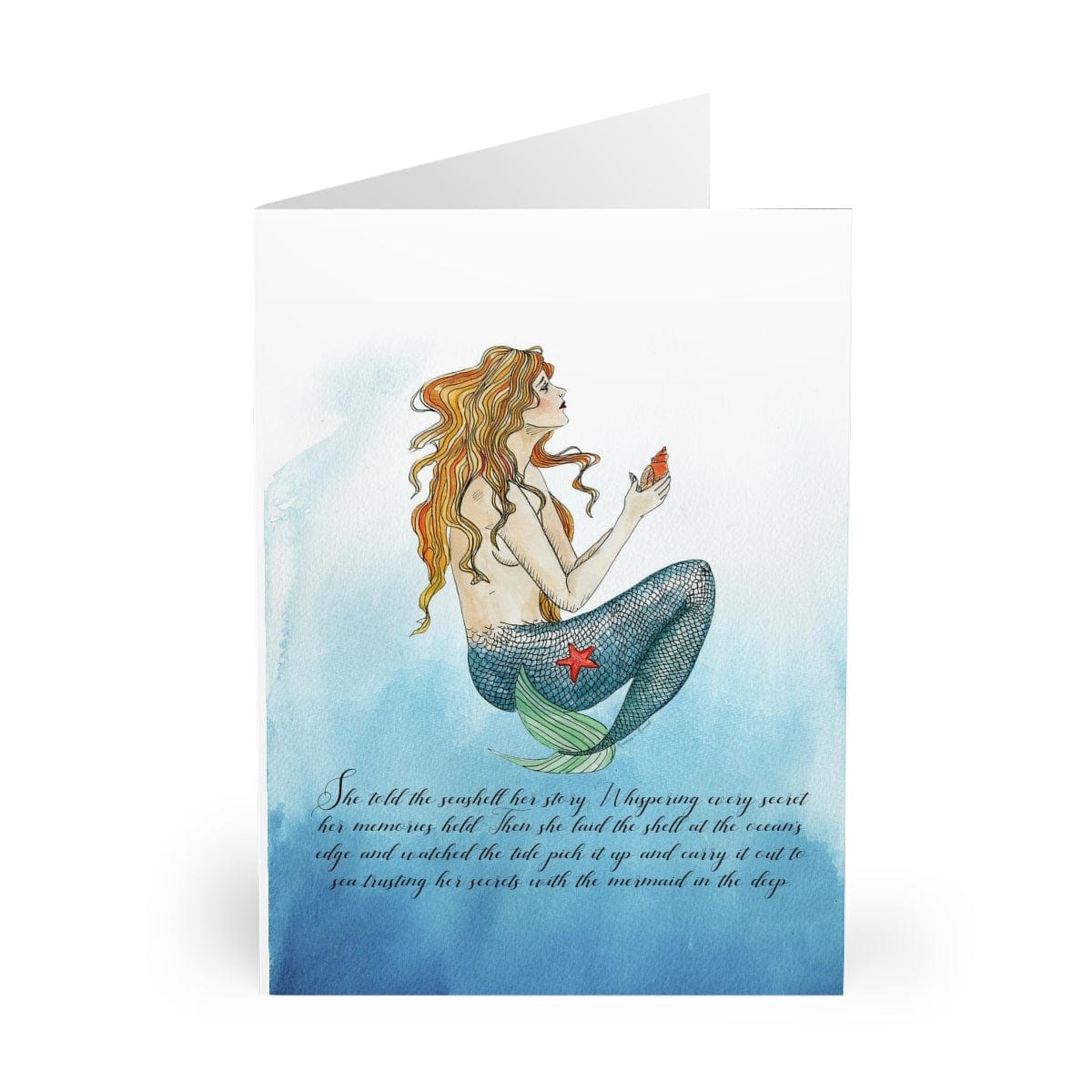 Vintage Mermaid Greeting Card - Mountains & Mermaids