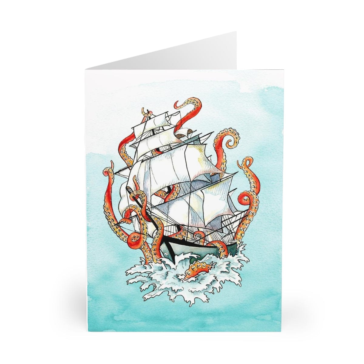 Kraken Greeting Card - Mountains & Mermaids