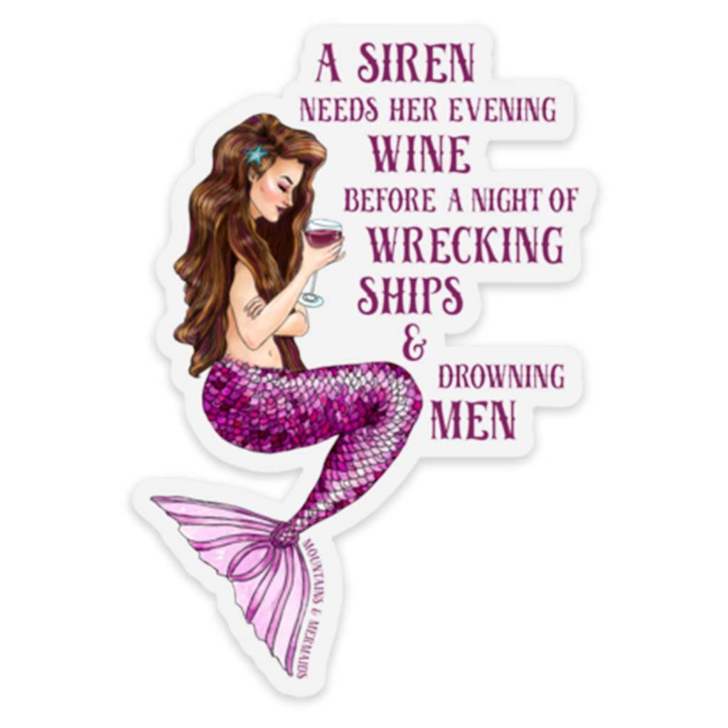 Siren's Grog Sticker - Mountains & Mermaids