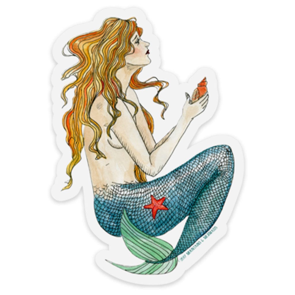 Vintage Mermaid Sticker - Mountains & Mermaids