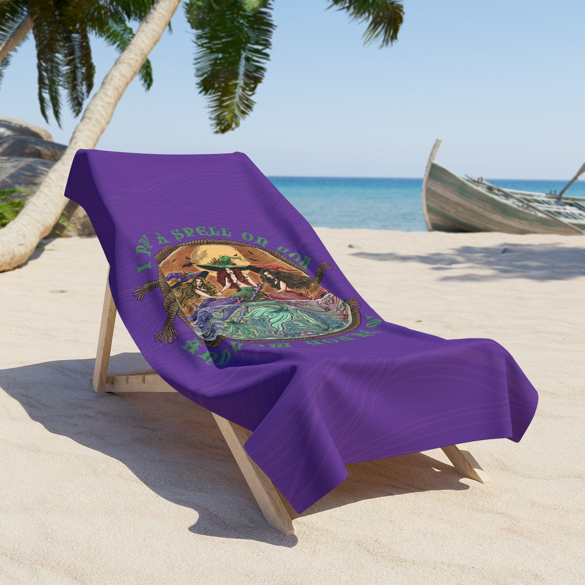 The Siren Sisters Purple Beach Towel